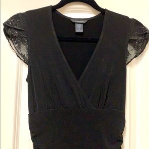 Sweet LBD with lacy cap sleeves